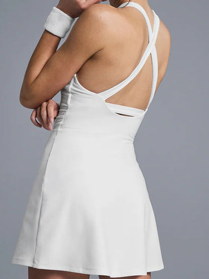 Cross Back Hollow Out Dress