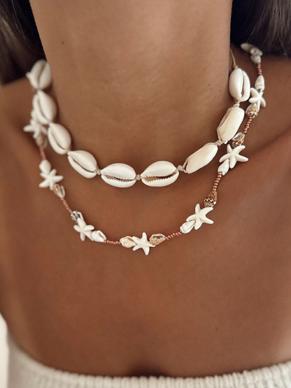 Vintage Layers Shell and Conch Necklace
