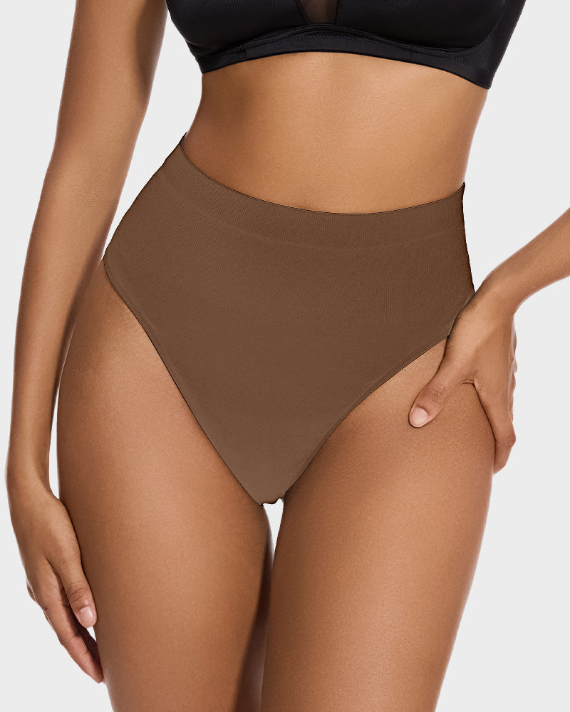 Mid-Waist Tummy Support Thong Panty