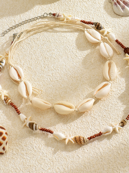 Vintage Layers Shell and Conch Necklace