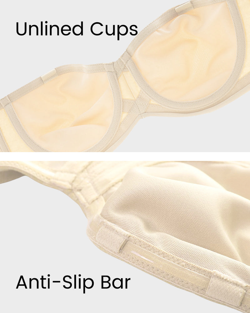 Day Comfort Non-Slip Convertible Bandeau Bra
