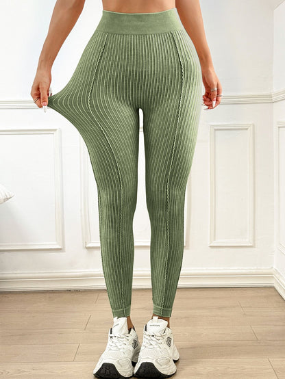 Ribbed V-Waist Scrunch High-waisted Bum Leggings
