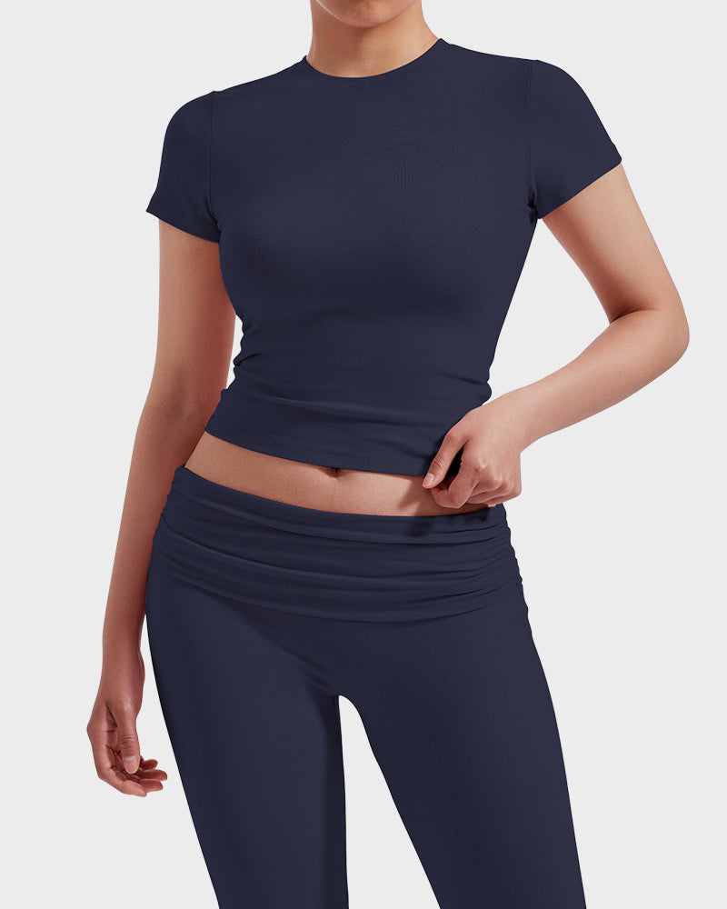 Comfort 2-Piece Tops & Flare Pants Lounge Set