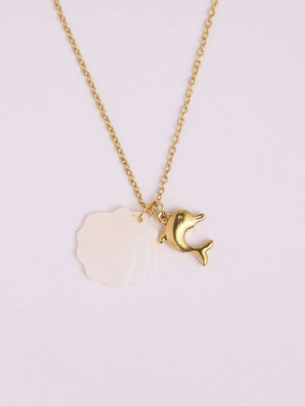 Golden Ocean Charm Layered Necklace