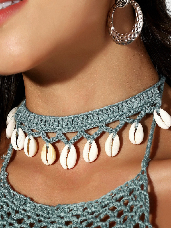 Handmade Short Shell Choker Necklace