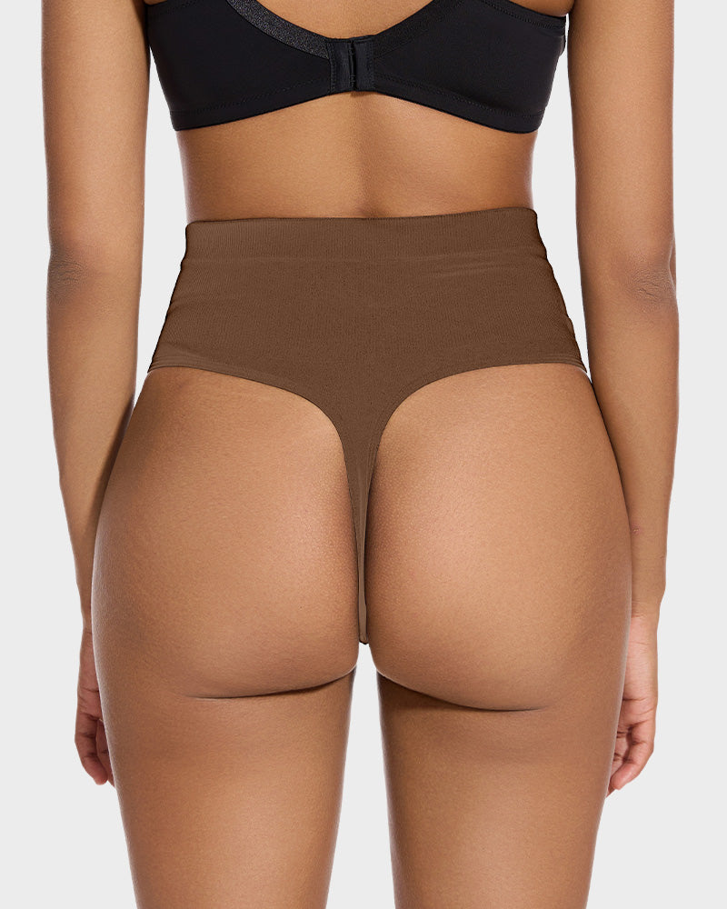 Mid-Waist Tummy Support Thong Panty