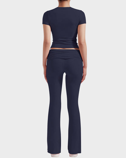 Comfort 2-Piece Tops & Flare Pants Lounge Set