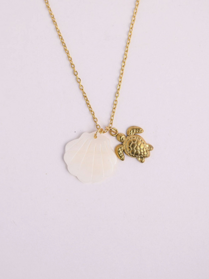 Golden Ocean Charm Layered Necklace