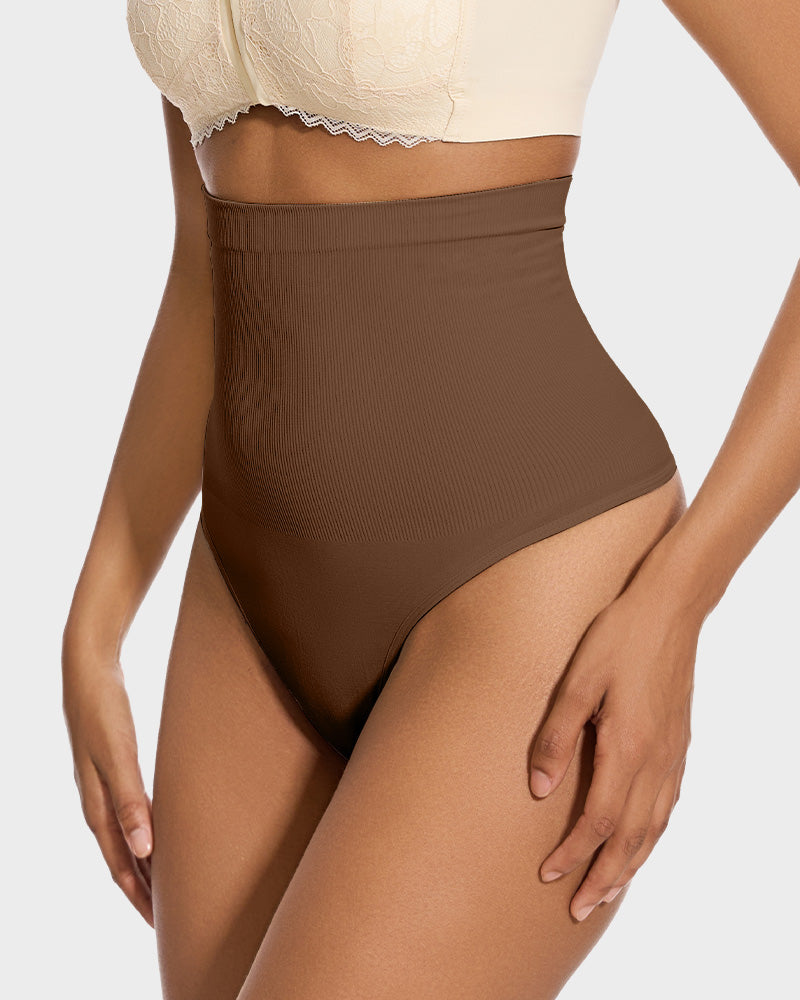 High Waist Tummy Support Thong Panty