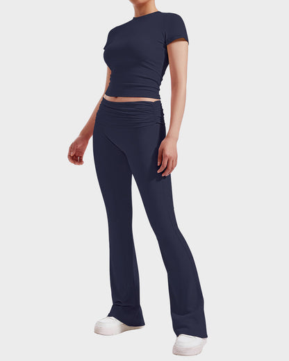 Comfort 2-Piece Tops & Flare Pants Lounge Set