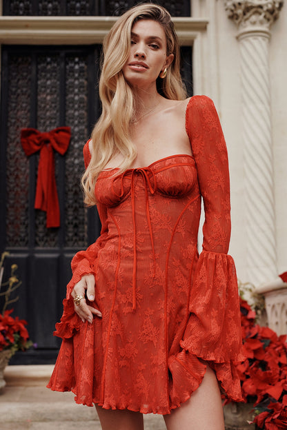 Anissa Vintage Lace Mini Dress