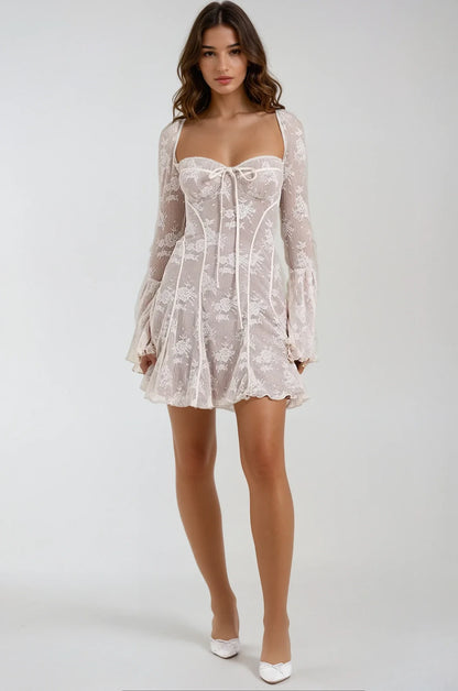 Anissa Vintage Lace Mini Dress