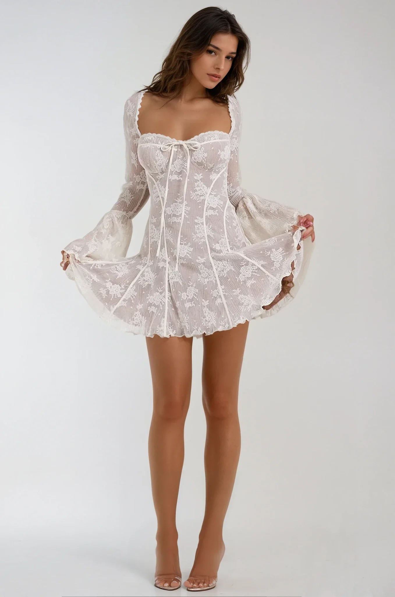 Anissa Vintage Lace Mini Dress