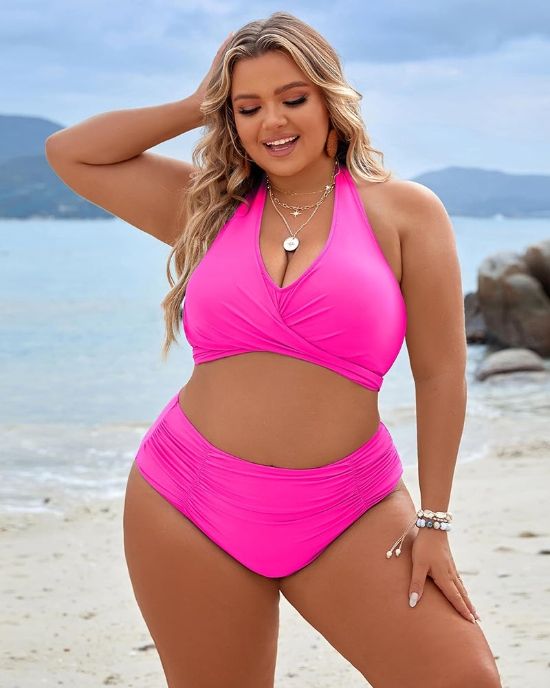 Elegant Tummy Control High-Waist Bikini
