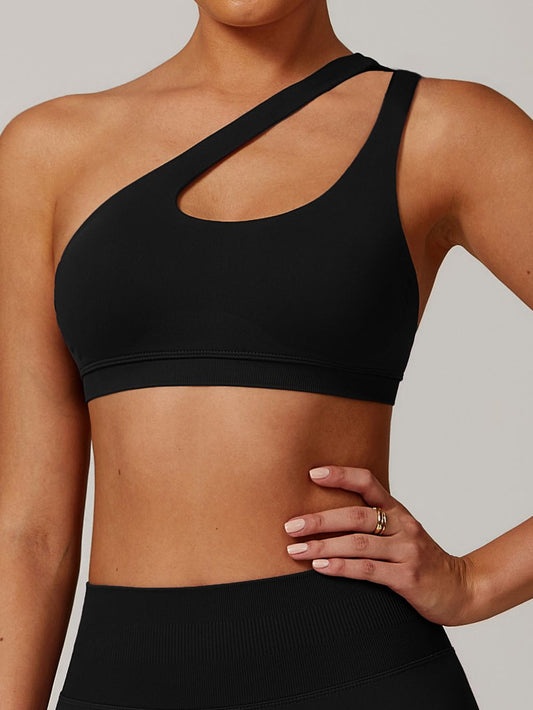 Solid Color Hollow Back Tailored Sports Bra