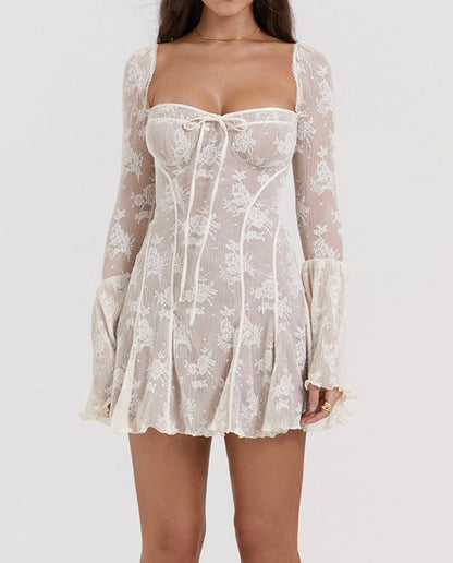 Anissa Vintage Lace Mini Dress