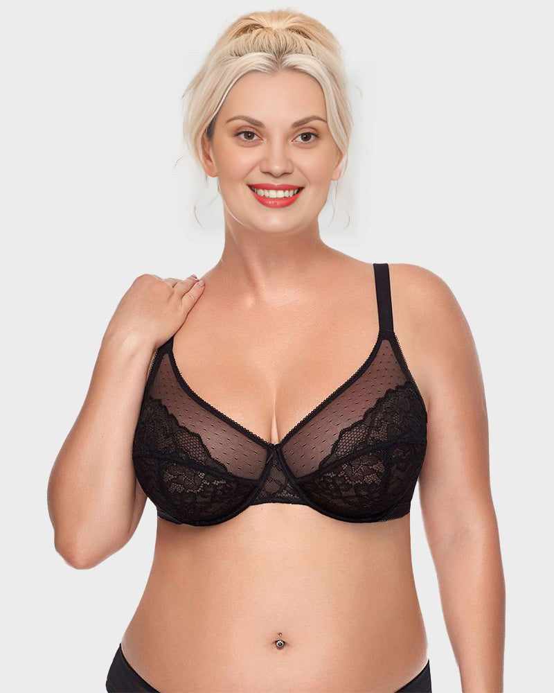 Petal Lace Minimizer Bra for Summer
