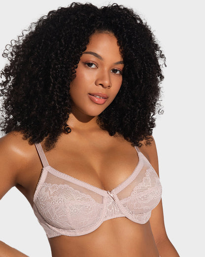 Petal Lace Minimizer Bra for Summer