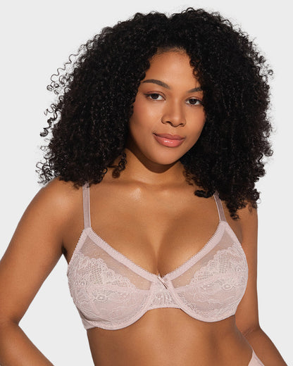 Petal Lace Minimizer Bra for Summer