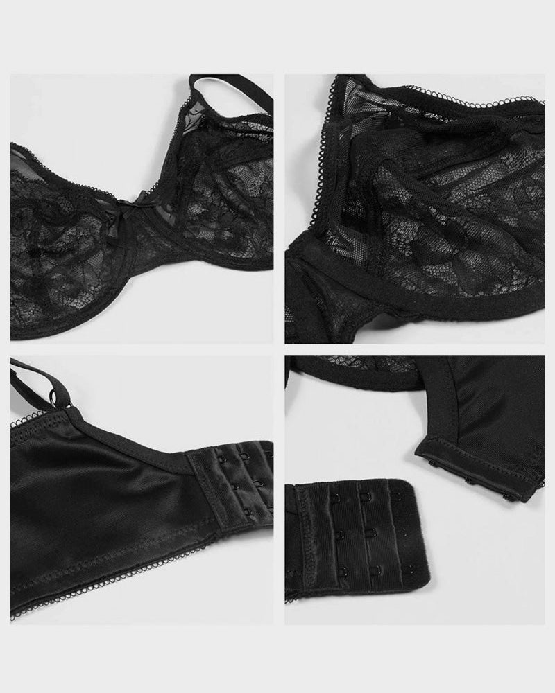 Petal Lace Minimizer Bra for Summer