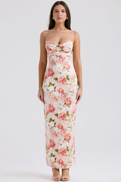 Agness Floral Maxi Bodycon Dress