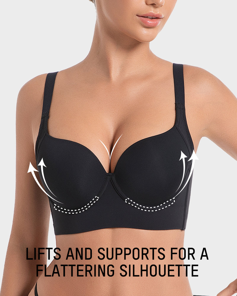 Longline Push-Up Light Back-Smoothing Bra