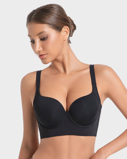 Longline Push-Up Light Back-Smoothing Bra