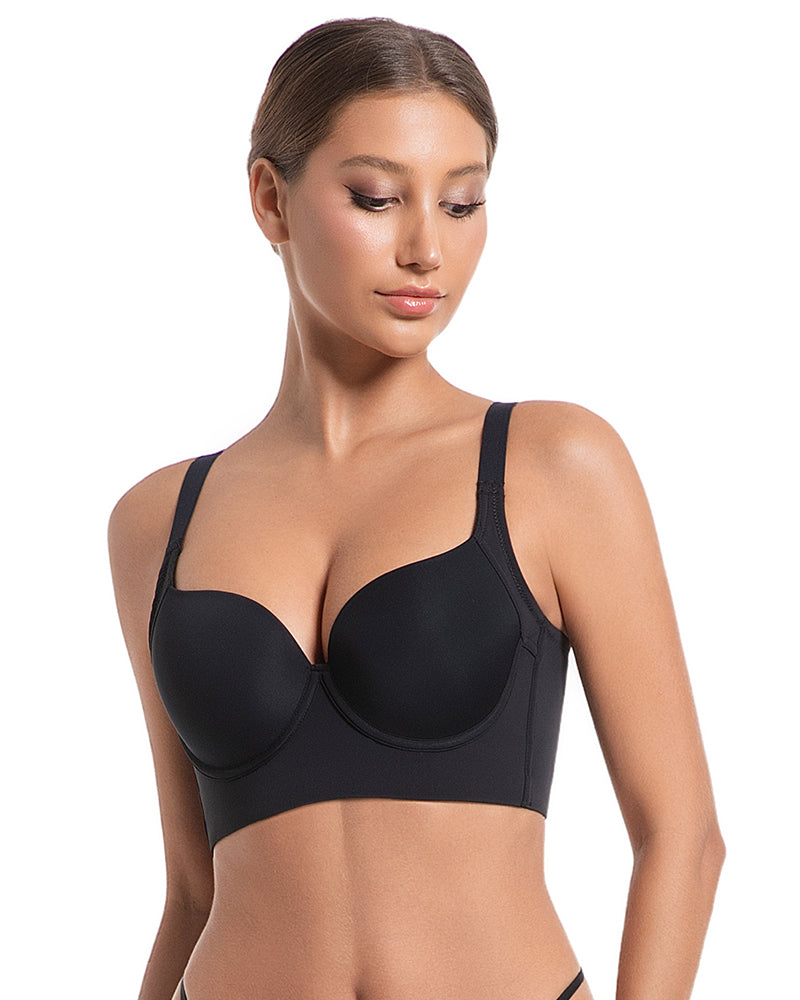 Longline Push-Up Light Back-Smoothing Bra