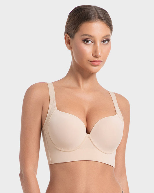 Longline Push-Up Light Back-Smoothing Bra
