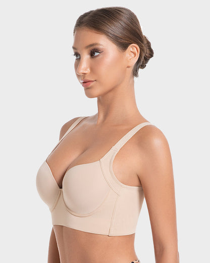 Longline Push-Up Light Back-Smoothing Bra