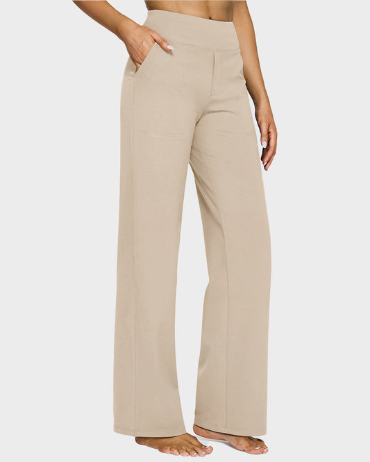 High-Waist Business Wide-Leg Yoga Pants
