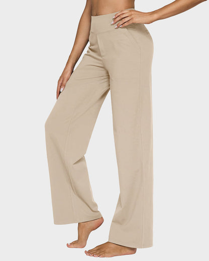 High-Waist Business Wide-Leg Yoga Pants