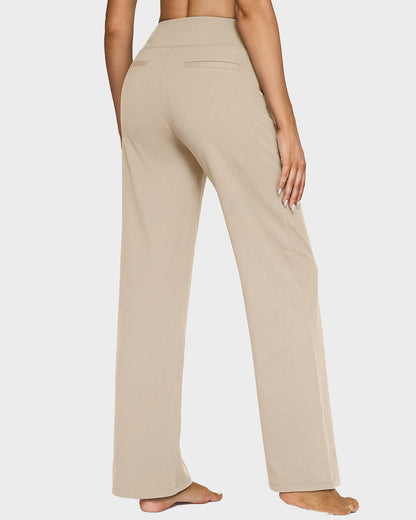High-Waist Business Wide-Leg Yoga Pants