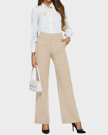 High-Waist Business Wide-Leg Yoga Pants