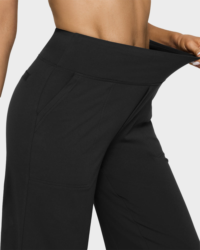 High-Waist Business Wide-Leg Yoga Pants