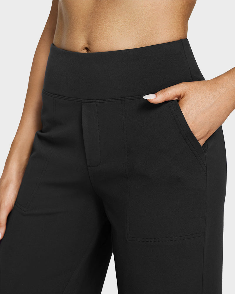 High-Waist Business Wide-Leg Yoga Pants