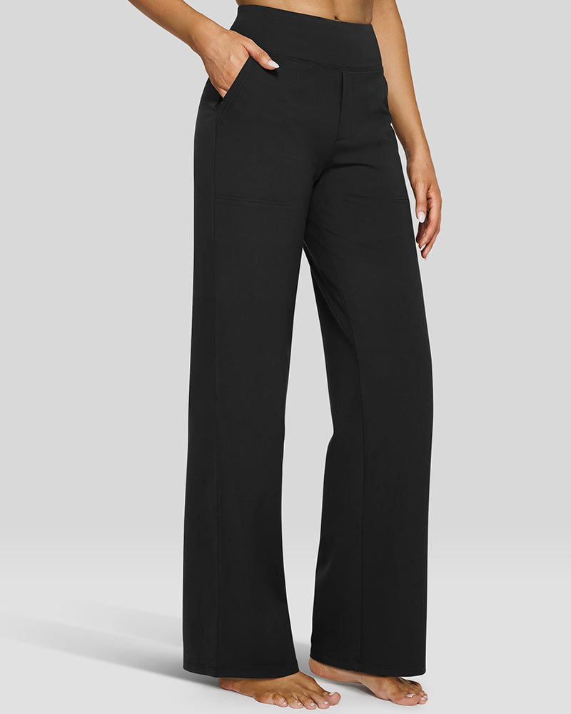 High-Waist Business Wide-Leg Yoga Pants