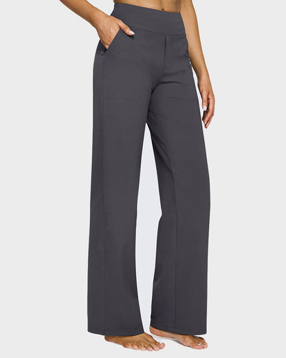 High-Waist Business Wide-Leg Yoga Pants