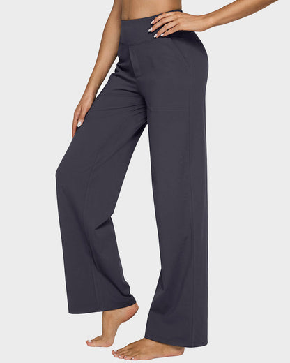 High-Waist Business Wide-Leg Yoga Pants