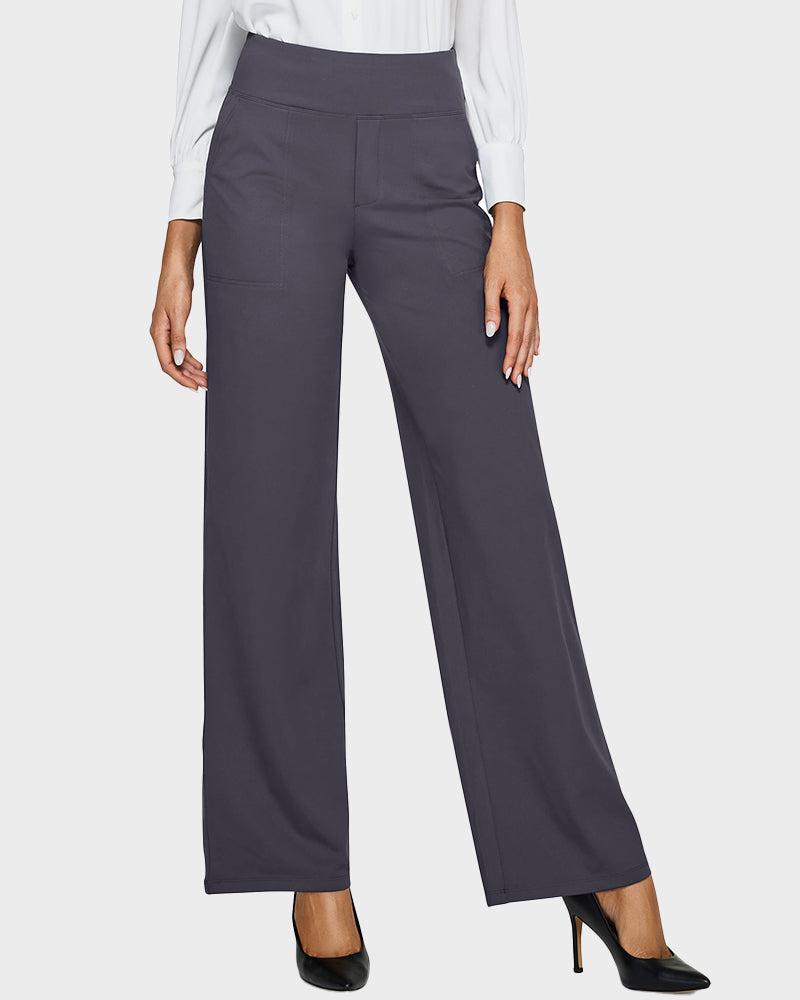 High-Waist Business Wide-Leg Yoga Pants