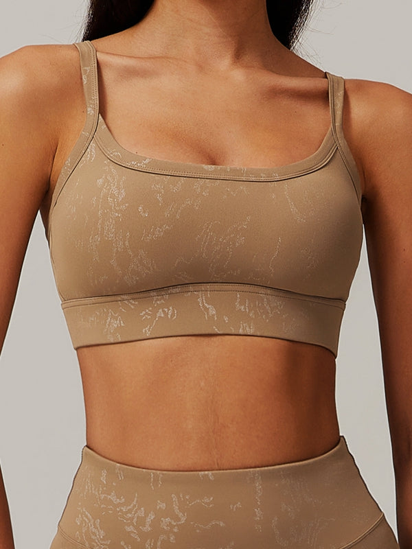 Hot Stamping Print Sports Bras