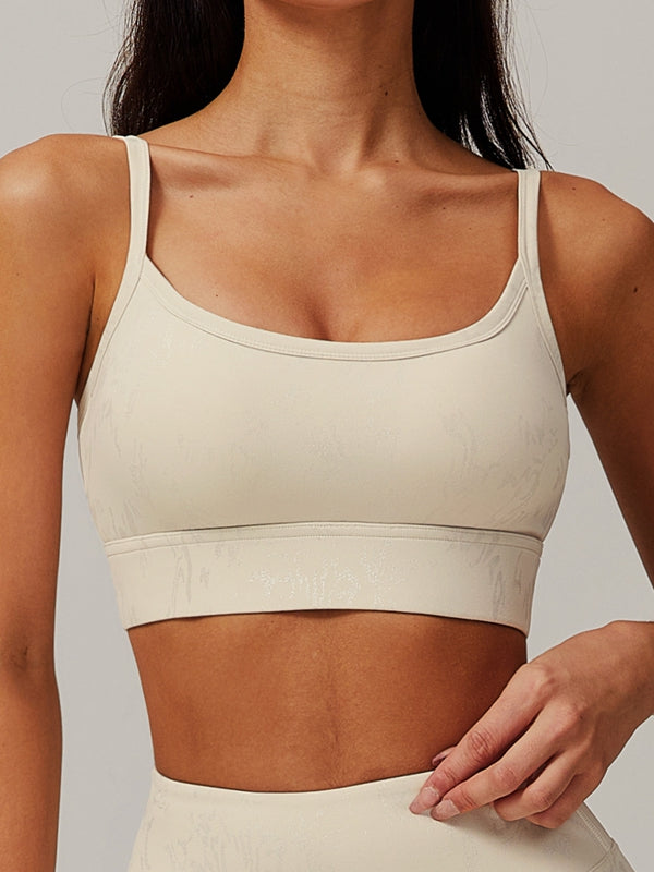 Hot Stamping Print Sports Bras