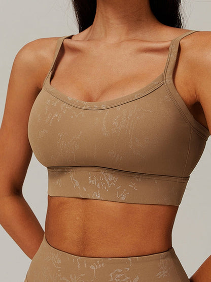 Hot Stamping Print Sports Bras
