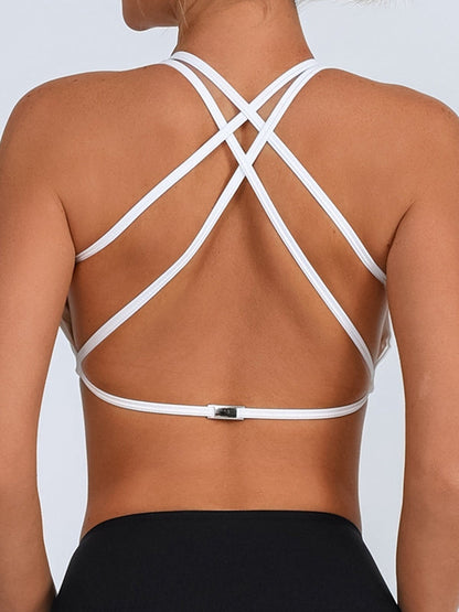 Elegant Cross Back Sports Bra