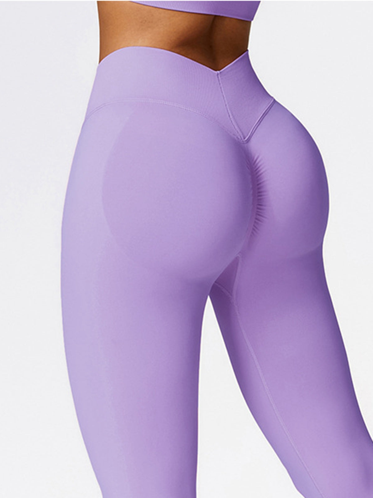 Seamless V-Back Scrunch Bum Hip-lift Leggings