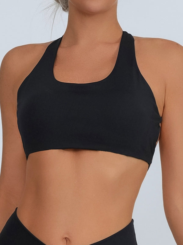 Elegant Cross Back Sports Bra