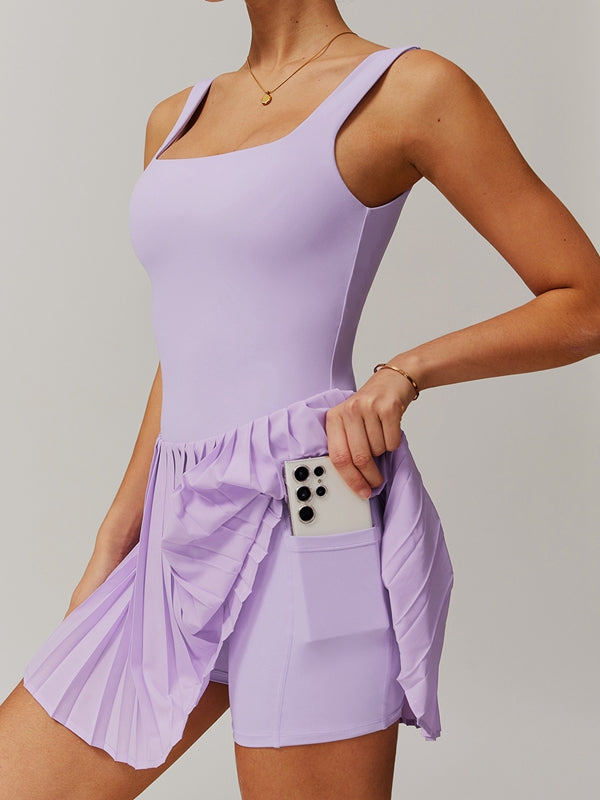 Chic Backless 2 In 1 Yoga Dress