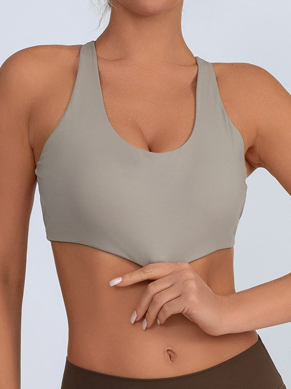 Elegant Cross Back Sports Bra