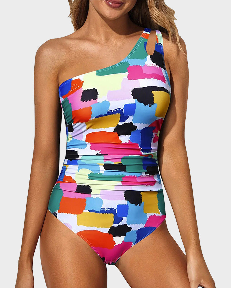 One-Shoulder Full Coverage Swimsuit