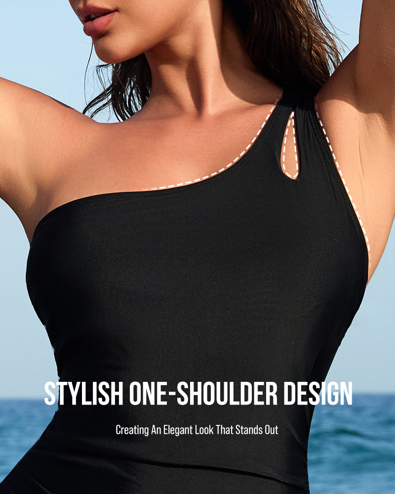 One-Shoulder Full Coverage Swimsuit
